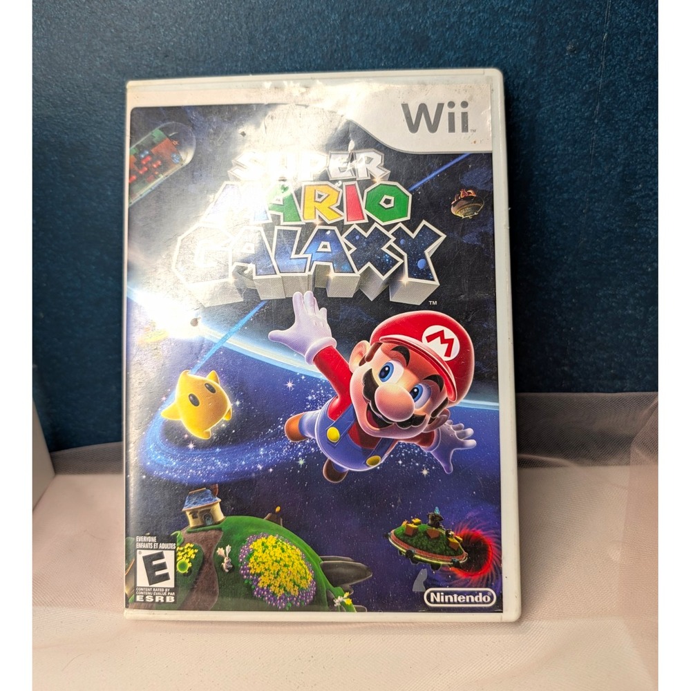 Super Mario Galaxy (Nintendo Wii, 2007) Complete with Case & Manual